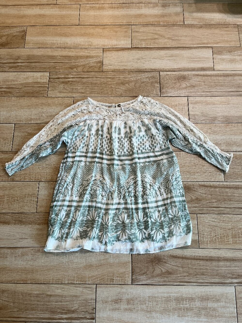 Womens Free People Green Printed Mini Dress - XS